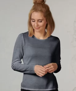 Basic Trui Merino Wol Kokon Zwo Kleur Antraciet Maat Medium