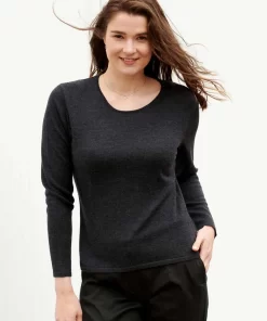 Basic Trui Merino Wol Kokon Zwo Kleur Zwart Maat Large