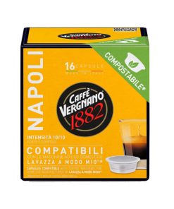 Caffè Vergnano NAPOLI capsules compatibel Lavazza A MODO MIO apparaten (16 st)