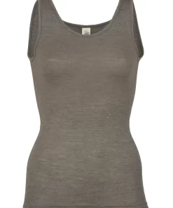 Dames Hemd Zijde Wol Engel Natur Kleur Walnut Maat 34/36 - Small