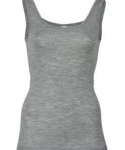 Dames Hemd Zijde Wol Engel Natur Kleur Grijs Maat 38/40 - Medium