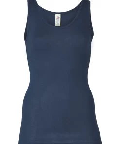 Dames Hemd Zijde Wol Engel Natur Kleur Navy blauw Maat 46/48 - Extra Large