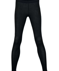 Dames Legging Zijde Wol Engel Natur Kleur Zwart Maat 34/36 - Small