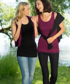 Dames Longtop Zijde Wol Engel Natur Kleur Zwart Maat 38/40 - Medium