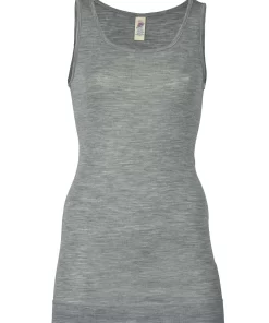 Dames Longtop Zijde Wol Engel Natur Kleur Grijs Maat 34/36 - Small