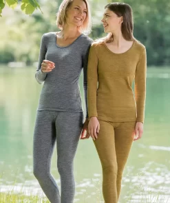 Dames Shirt Lange Mouw Merino Wol Engel Natur Kleur Antraciet Maat 34/36 - Small