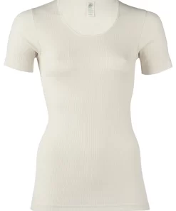 Dames T-Shirt Katoen Engel Natur Kleur Gebroken wit Maat 46/48 - Extra Large