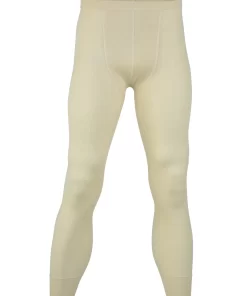 Heren Long John Zijde Wol Engel Natur Kleur Gebroken wit Maat 46/48 - Medium