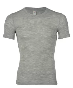 Heren T-Shirt Zijde Wol Engel Natur Kleur Grijs Maat 54/56 - Extra Large