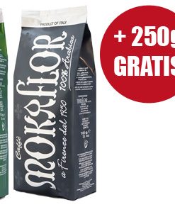 Mokaflor koffiebonen ORGANIC 1kg + NERA 1kg + 250g ORO GRATIS