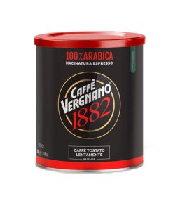 Caffè Vergnano 100% ARABICA ESPRESSO Tin (250gr gemalen koffie)