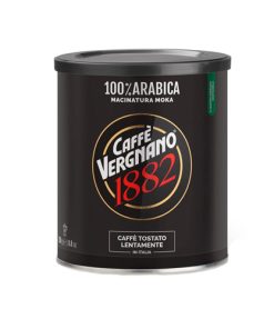 Caffè Vergnano 100% ARABICA MOKA Tin (250gr gemalen koffie)