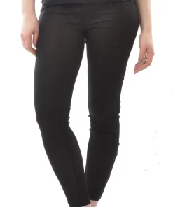 Zijden Dames Rib Legging Alkena Kleur Zwart Maat Extra Large