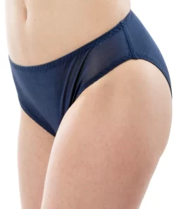 Zijden Dames Slip Alkena Kleur Navy blauw Maat Extra Extra Large